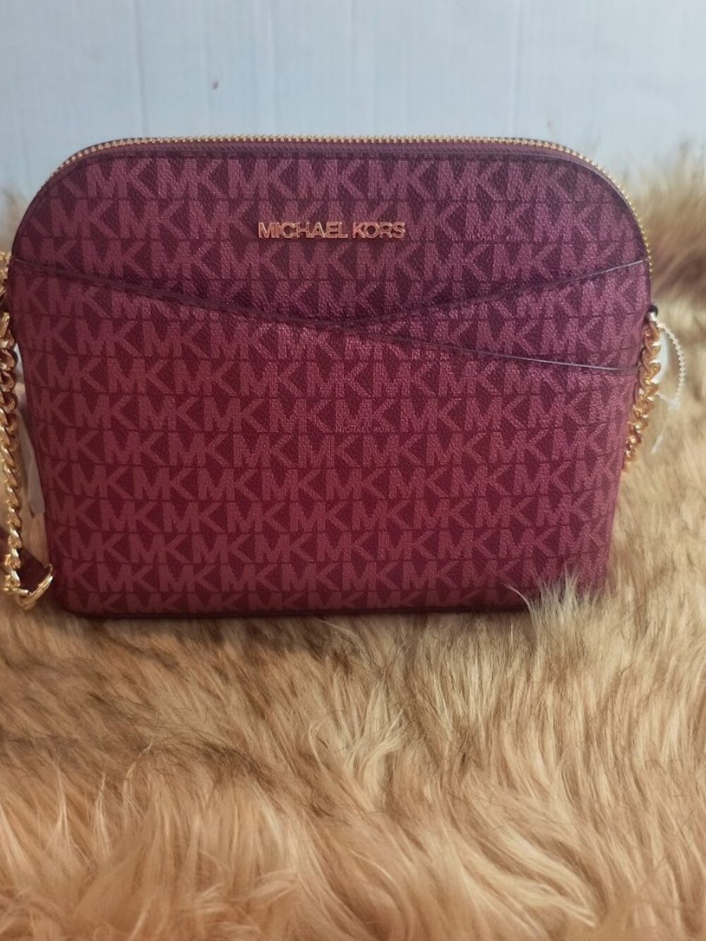 Michael Kors Jet Set Travel Medium Logo Dome Crossbody Bag